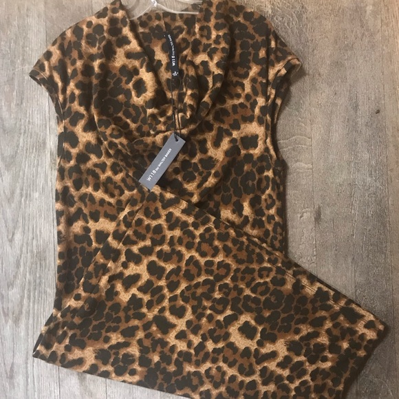 NWT Walter Baker Size Small Cheetah Print Dress - Picture 2 of 7